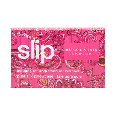 slip® x Alice + Olivia Pure Silk Queen Pillowcase - Spring Paisley